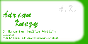 adrian knezy business card